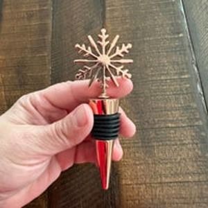 Never Used! Pottery Barn Snowflake Wine Stopper!